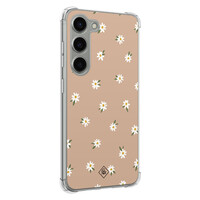 Casimoda Samsung Galaxy S23 siliconen shockproof hoesje - Sweet daisies