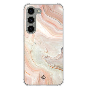 Casimoda Samsung Galaxy S23 siliconen shockproof hoesje - Marmer waves