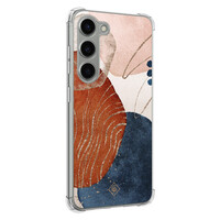 Casimoda Samsung Galaxy S23 siliconen shockproof hoesje - Abstract terracotta