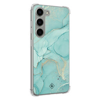 Casimoda Samsung Galaxy S23 siliconen shockproof hoesje - Touch of mint