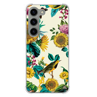 Casimoda Samsung Galaxy S23 siliconen shockproof hoesje - Sunflowers