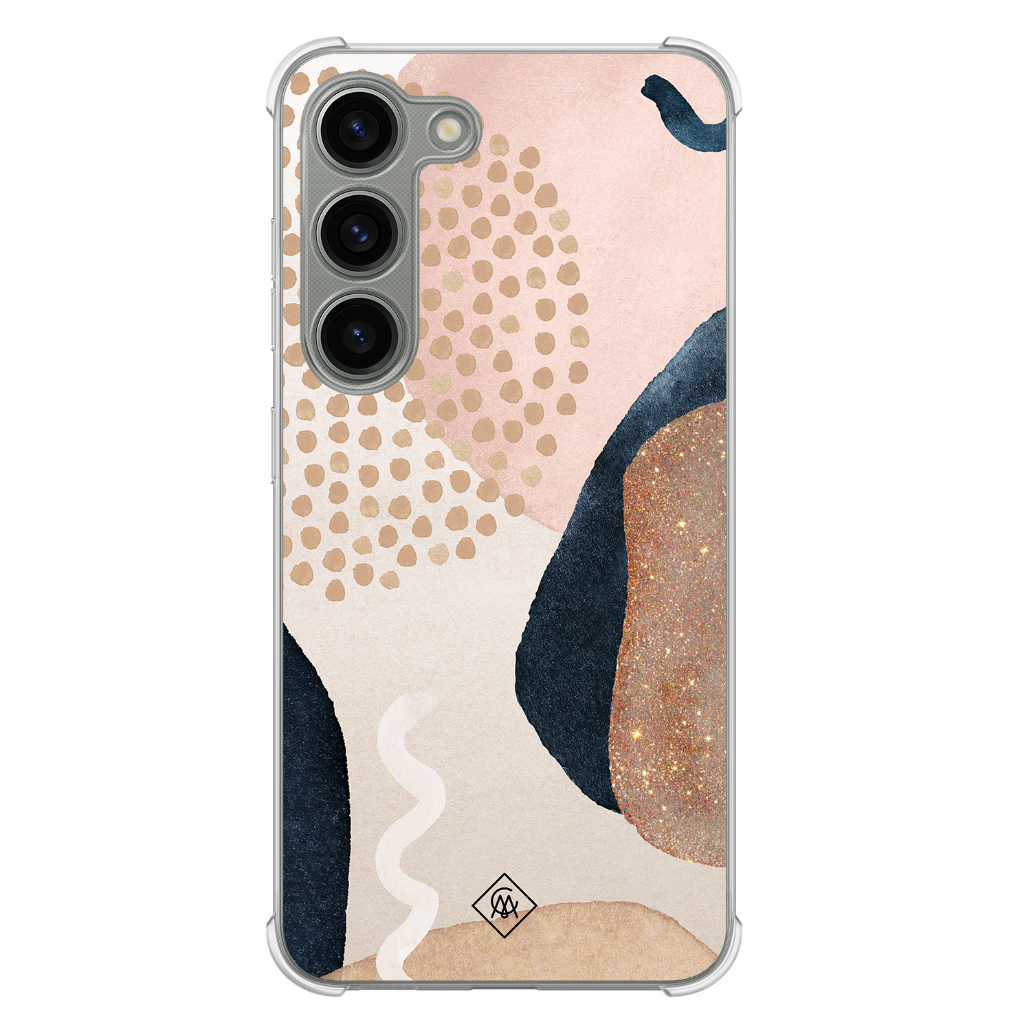 Samsung Galaxy S23 siliconen shockproof hoesje Abstract dots
