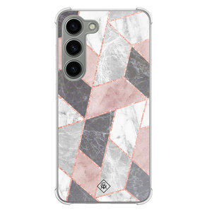 Casimoda Samsung Galaxy S23 shockproof hoesje - Stone grid