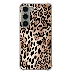 Casimoda Samsung Galaxy S23 siliconen shockproof hoesje - Golden wildcat