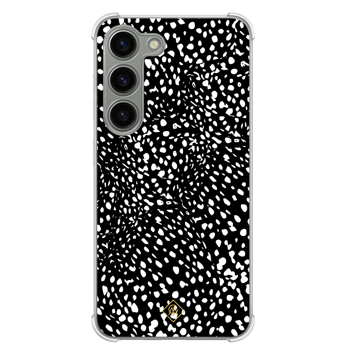 Samsung Galaxy S23 siliconen shockproof hoesje - Black dots