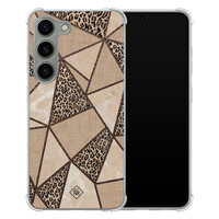 Casimoda Samsung Galaxy S23 siliconen shockproof hoesje - Leopard abstract