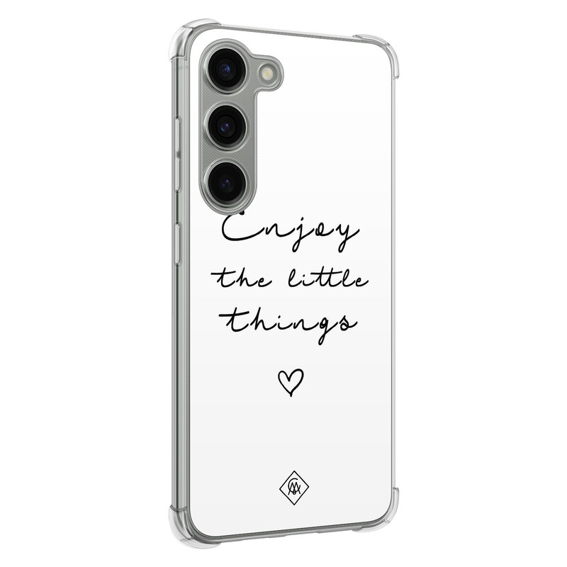 Casimoda Samsung Galaxy S23 siliconen shockproof hoesje - Enjoy life