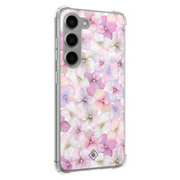 Casimoda Samsung Galaxy S23 siliconen shockproof hoesje - Floral hortensia