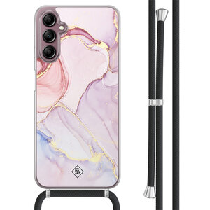 Casimoda Samsung Galaxy A14 hoesje met koord - Purple sky