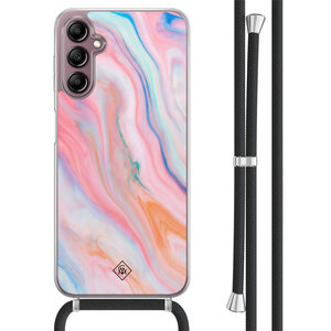 Casimoda Samsung Galaxy A14 hoesje met koord - Pink glam