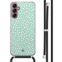 Casimoda Samsung Galaxy A14 hoesje met koord - Mint dots