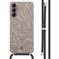 Casimoda Samsung Galaxy A14 hoesje met koord - Abstract lines