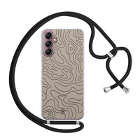 Casimoda Samsung Galaxy A14 hoesje met koord - Abstract lines