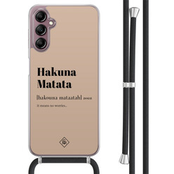 Casimoda Samsung Galaxy A14 hoesje met koord - Hakuna matata