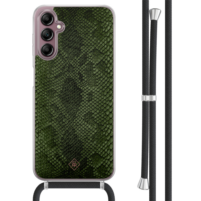 Casimoda Samsung Galaxy A14 hoesje met koord - Snake mix