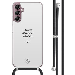 Casimoda Samsung Galaxy A14 hoesje met koord - Collect moments