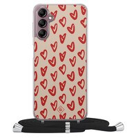 Casimoda Samsung Galaxy A14 hoesje met koord - Hartendief