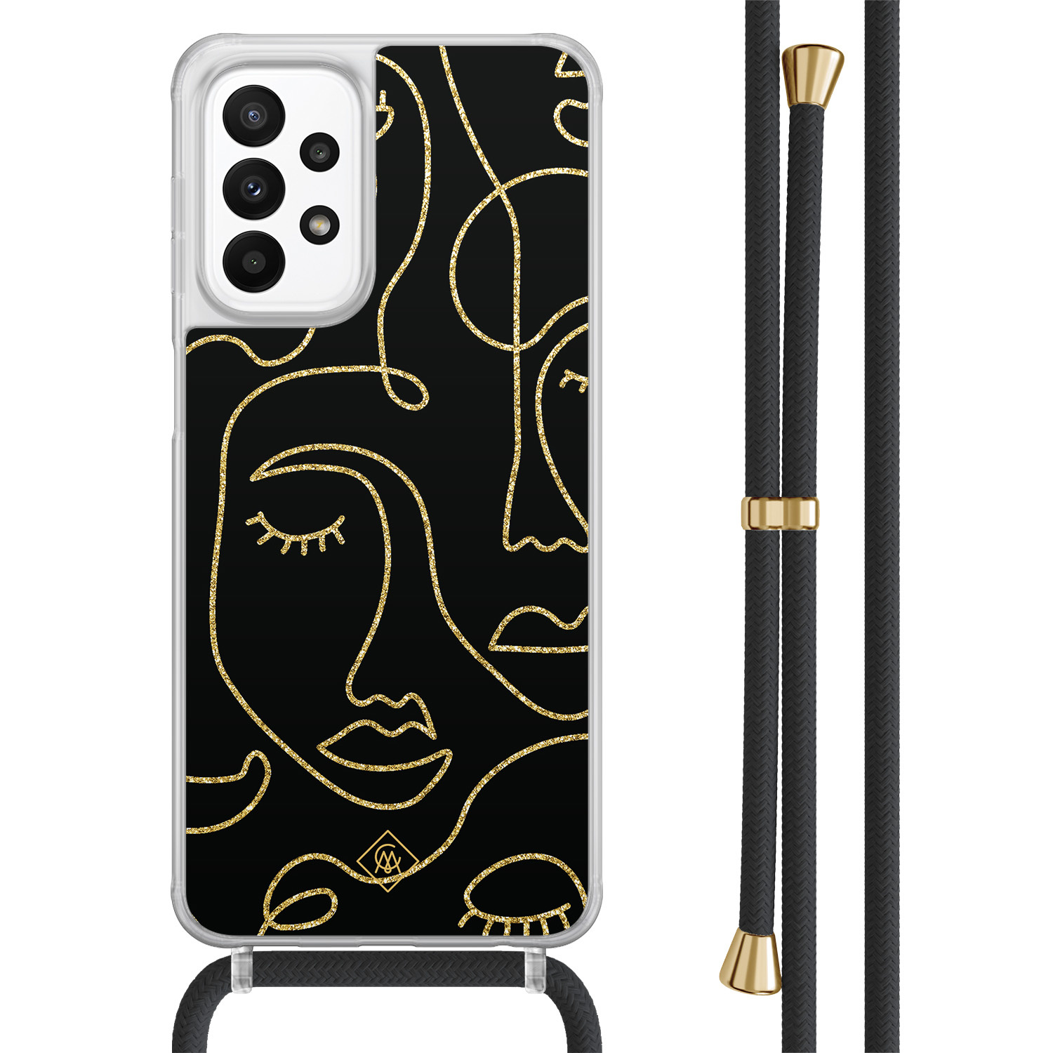 Samsung Galaxy A23 hoesje met koord Abstract faces