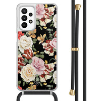 Casimoda Samsung Galaxy A23 hoesje met koord - Flowerpower