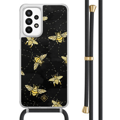 Casimoda Samsung Galaxy A23 hoesje met koord - Bee happy