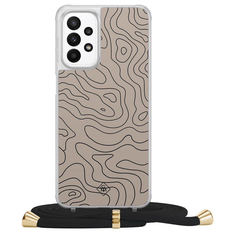 Casimoda Samsung Galaxy A23 hoesje met koord - Abstract lines