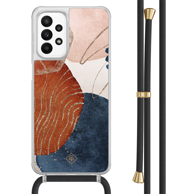 Casimoda Samsung Galaxy A23 hoesje met koord - Abstract terracotta
