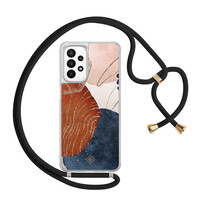 Casimoda Samsung Galaxy A23 hoesje met koord - Abstract terracotta