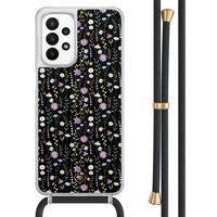 Casimoda Samsung Galaxy A23 hoesje met koord - Flower fantasy