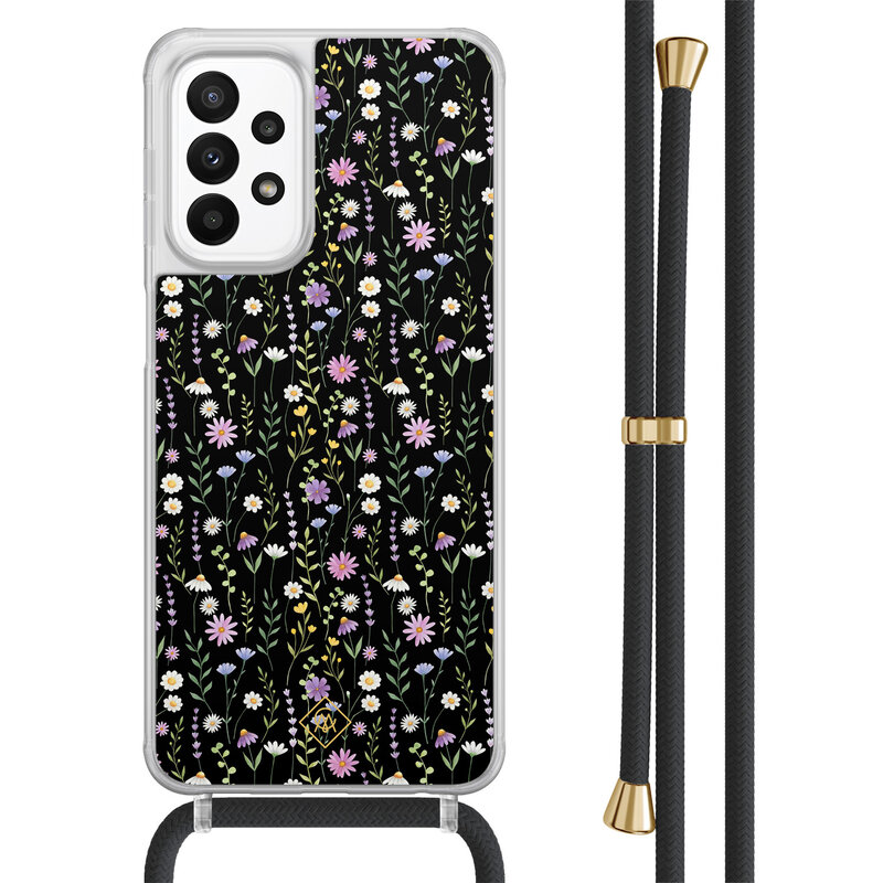 Casimoda Samsung Galaxy A23 hoesje met koord - Flower fantasy
