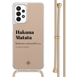 Casimoda Samsung Galaxy A23 hoesje met koord - Hakuna matata