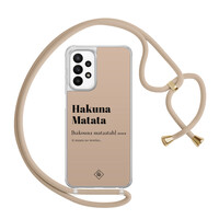 Casimoda Samsung Galaxy A23 hoesje met koord - Hakuna matata