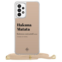 Casimoda Samsung Galaxy A23 hoesje met koord - Hakuna matata