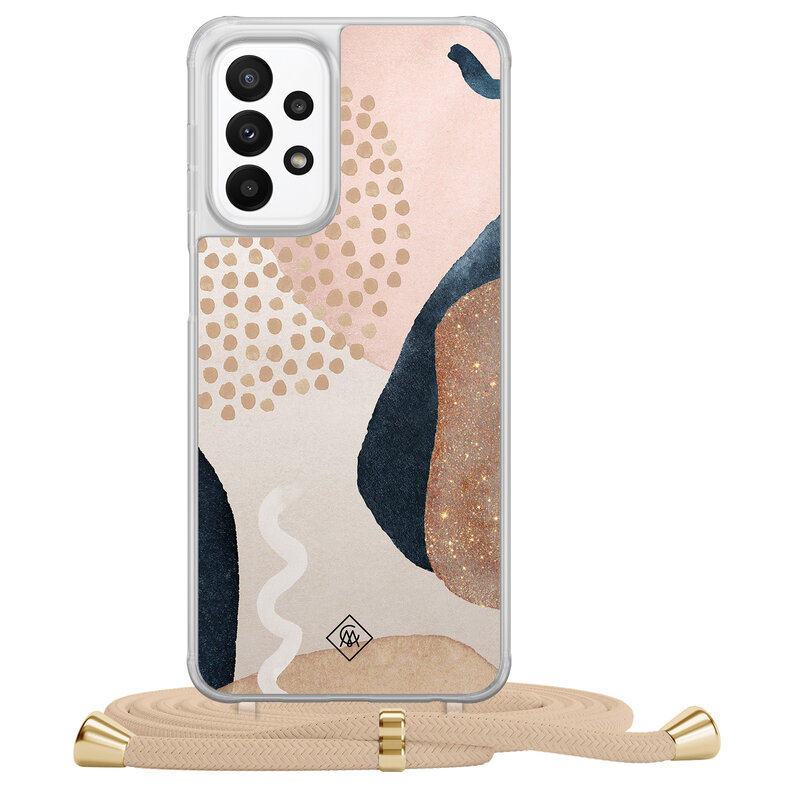 Casimoda Samsung Galaxy A23 hoesje met koord - Abstract dots