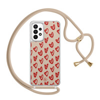 Casimoda Samsung Galaxy A23 hoesje met koord - Hartendief
