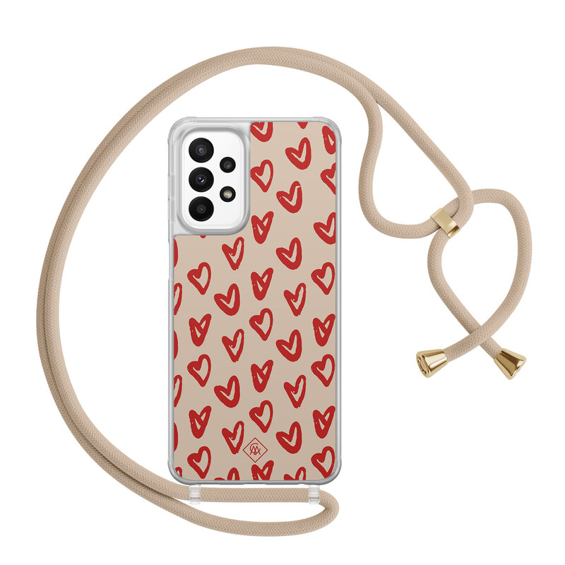 Casimoda Samsung Galaxy A23 hoesje met koord - Hartendief