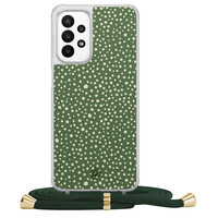 Casimoda Samsung Galaxy A23 hoesje met koord - Green dots