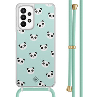 Casimoda Samsung Galaxy A23 hoesje met koord - Panda print