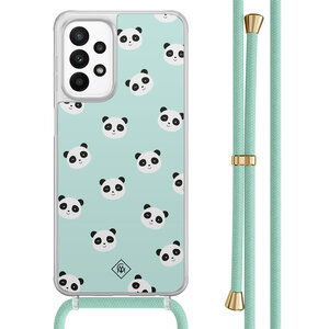 Casimoda Samsung Galaxy A23 hoesje met koord - Panda print