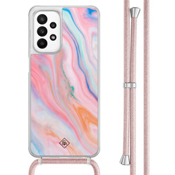 Casimoda Samsung Galaxy A23 hoesje met koord - Pink glam