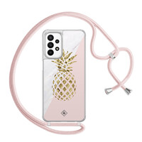 Casimoda Samsung Galaxy A23 hoesje met koord - Ananas