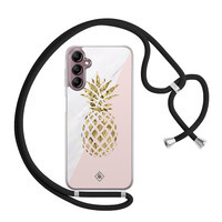 Casimoda Samsung Galaxy A14 hoesje met koord - Ananas