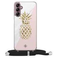 Casimoda Samsung Galaxy A14 hoesje met koord - Ananas