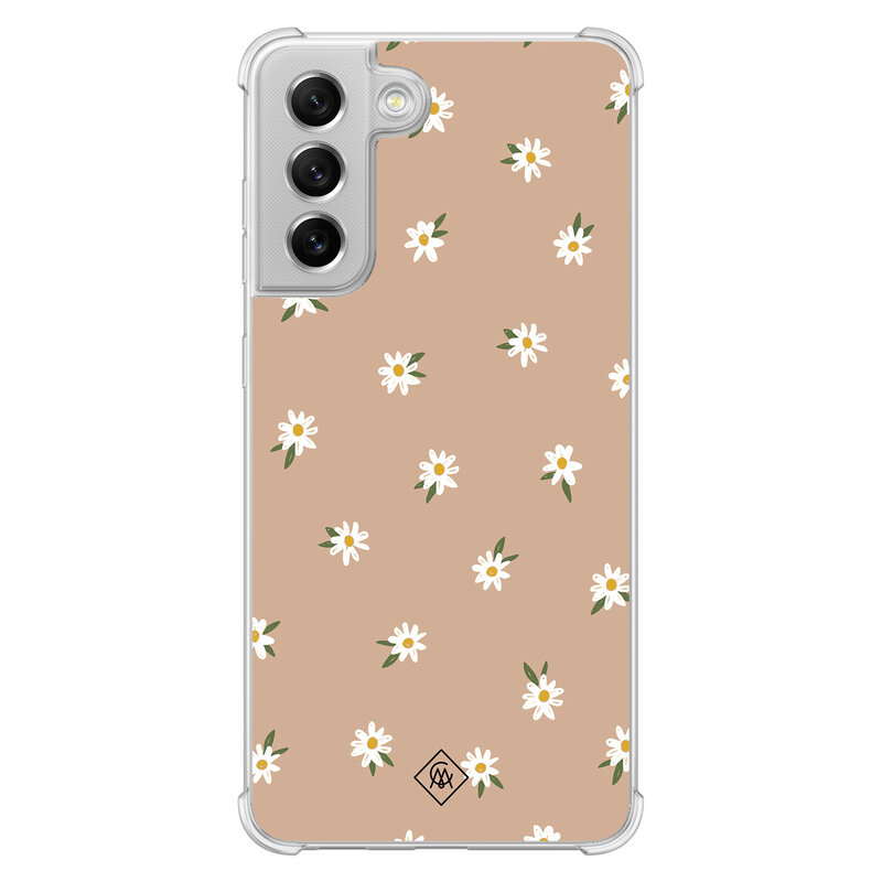 Casimoda Samsung Galaxy S21 FE shockproof hoesje - Sweet daisies