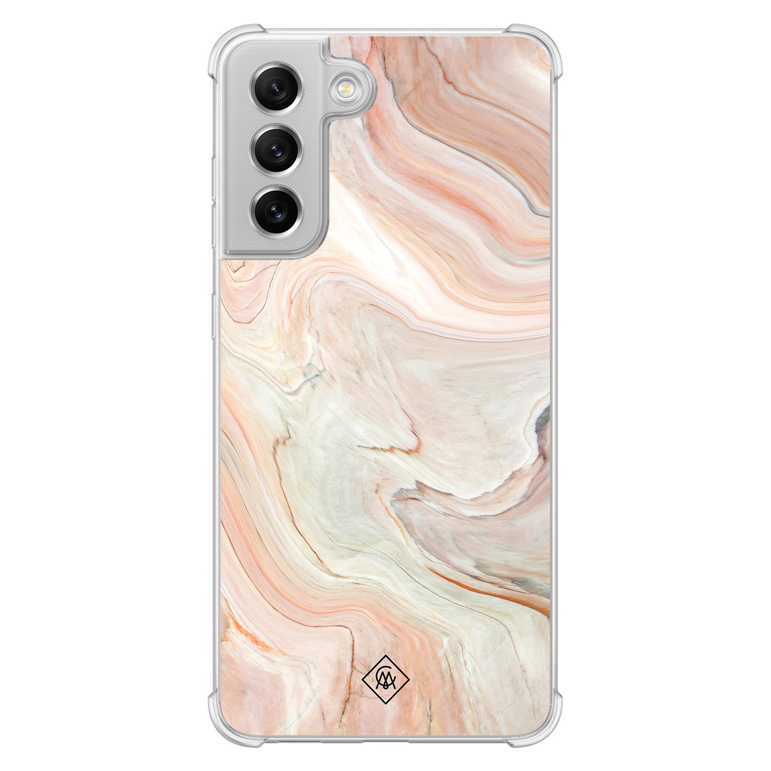 Samsung Galaxy S21 FE shockproof hoesje Marmer waves