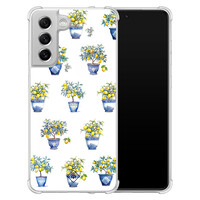 Casimoda Samsung Galaxy S21 FE shockproof hoesje - Lemon trees