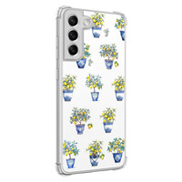 Casimoda Samsung Galaxy S21 FE shockproof hoesje - Lemon trees