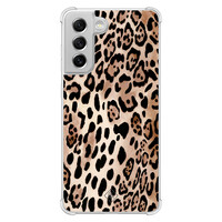 Casimoda Samsung Galaxy S21 FE shockproof hoesje - Golden wildcat