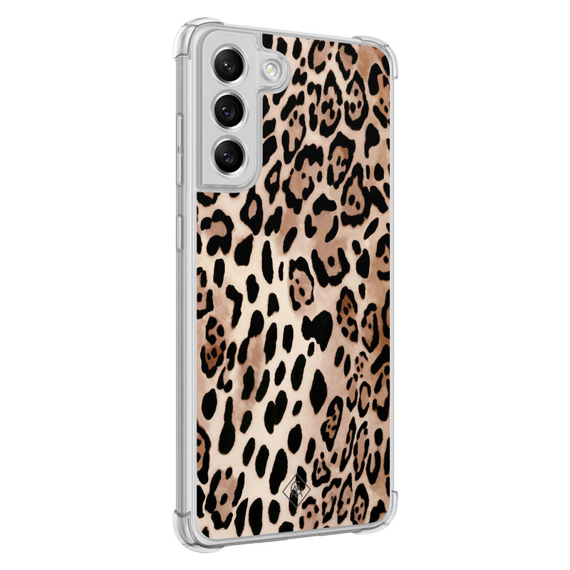 Casimoda Samsung Galaxy S21 FE shockproof hoesje - Golden wildcat