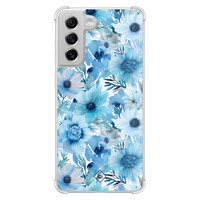 Casimoda Samsung Galaxy S21 FE shockproof hoesje - Flower touch