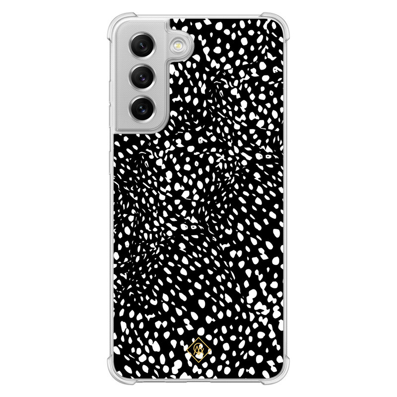 Casimoda Samsung Galaxy S21 FE shockproof hoesje - Black dots